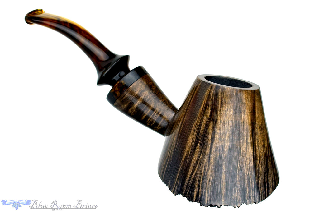 Blue Room Briars is proud to present this Blue Room Briars is proud to present this Marinko Neralić Pipe (376/19) 1/4 Bent Tipsy Volcano with Tobacco Ring and Plateau