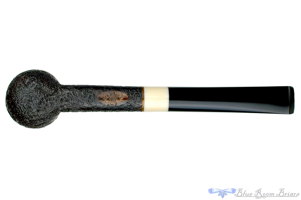 Jerry Crawford Pipe Sandblast Bing Billiard with Ivorite Inlay