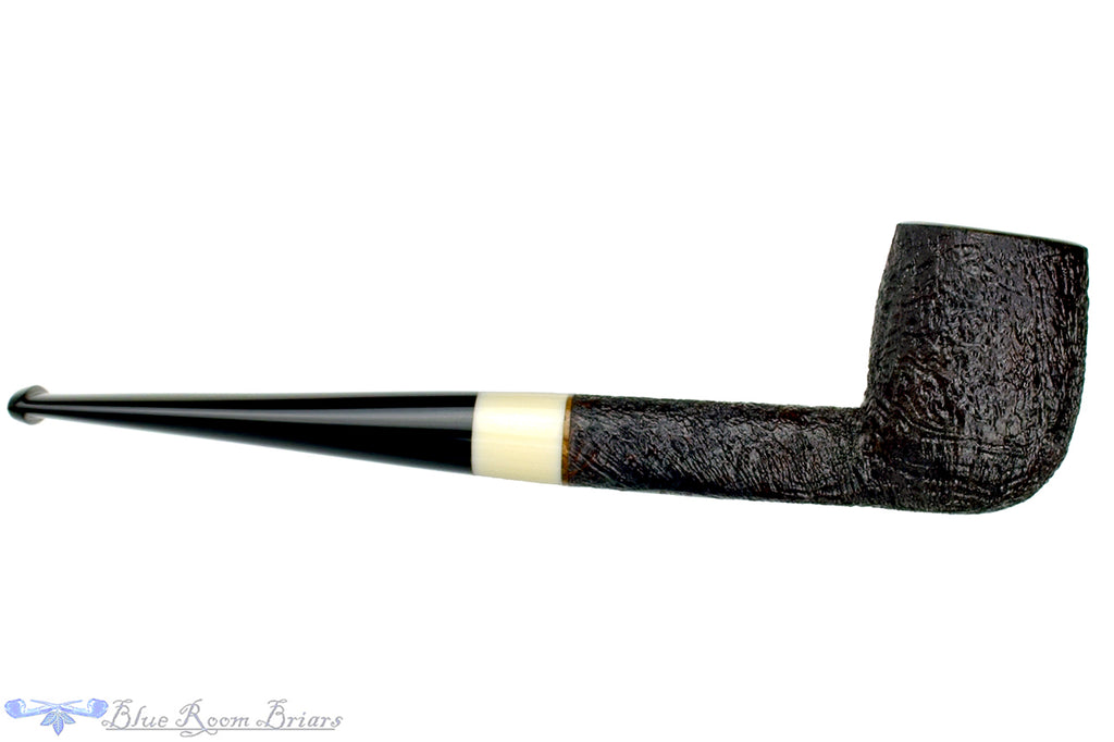 Jerry Crawford Pipe Sandblast Bing Billiard with Ivorite Inlay