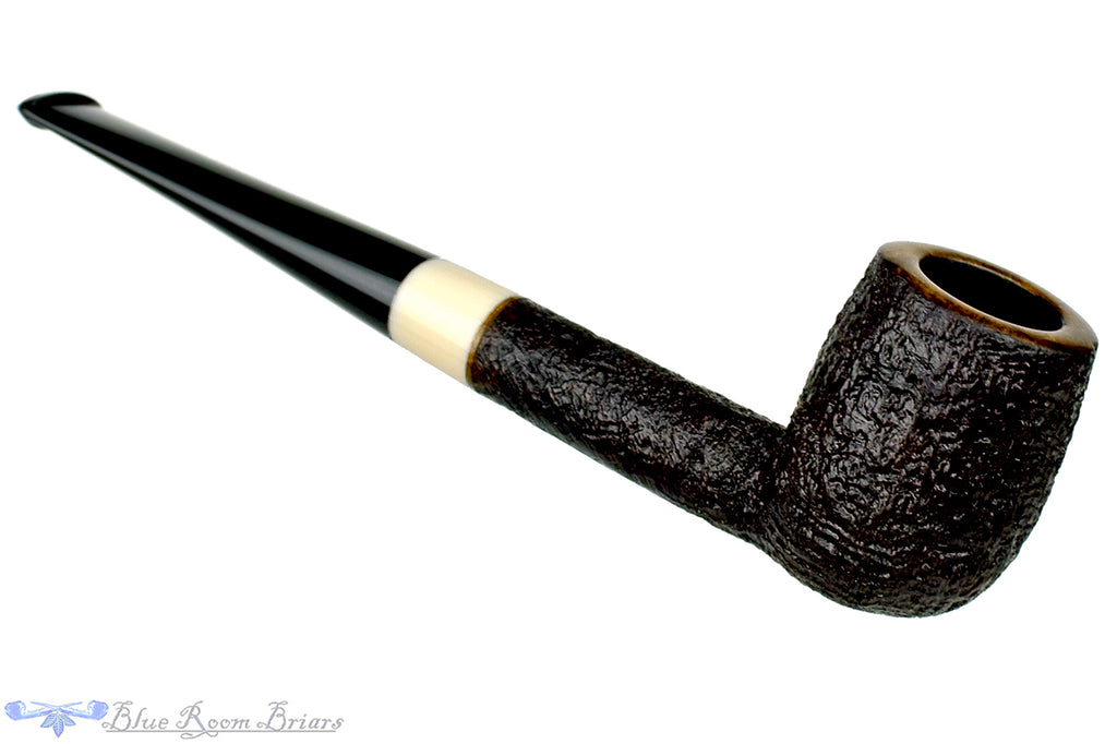 Jerry Crawford Pipe Sandblast Bing Billiard with Ivorite Inlay