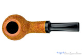 Blue Room Briars is proud to present this Jerry Crawford Pipe 1/4 Bent Golden Ring Blast Egg