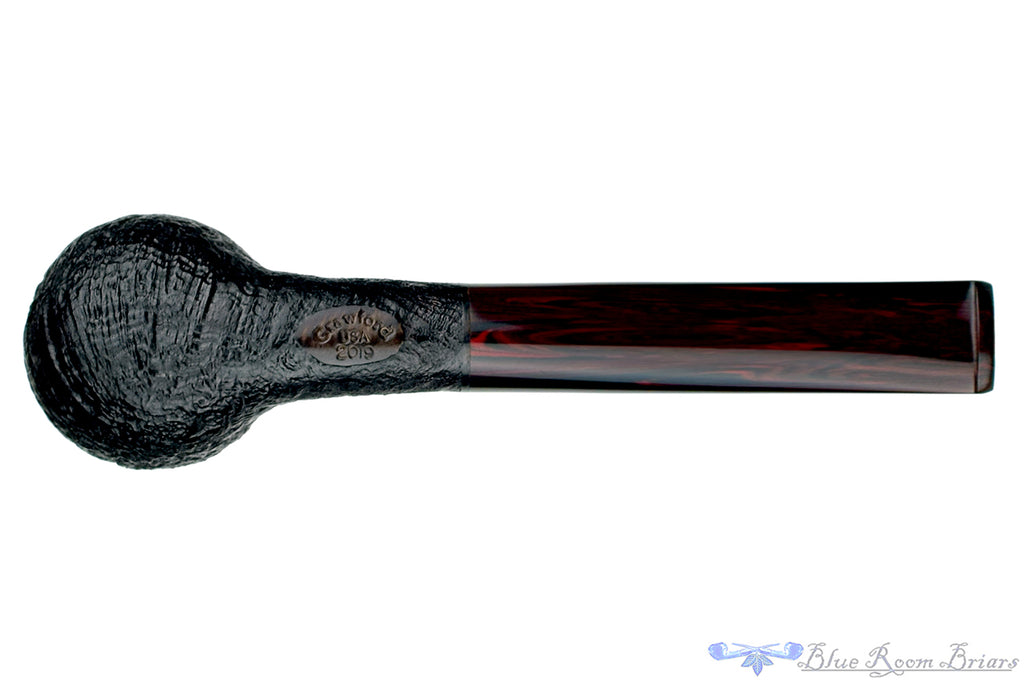 Blue Room Briars is proud to present this Jerry Crawford Pipe Black Blast Squat Apple with Brindle