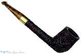 Blue Room Briars is Proud to Present this Andrea Gigliucci Pipe Rought Carved Liverpool with Brass Band and Brown Brindle Stem