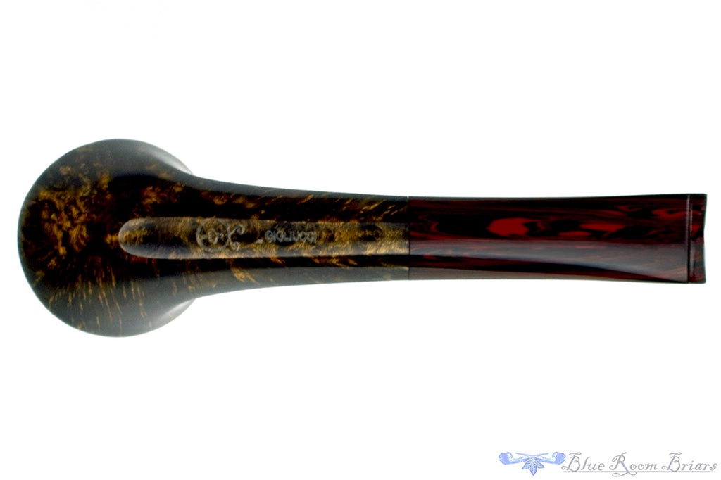 Blue Room Briars is Proud to Present this Andrea Gigliucci Pipe 1/4 Bent Bulldog with Brindle Stem