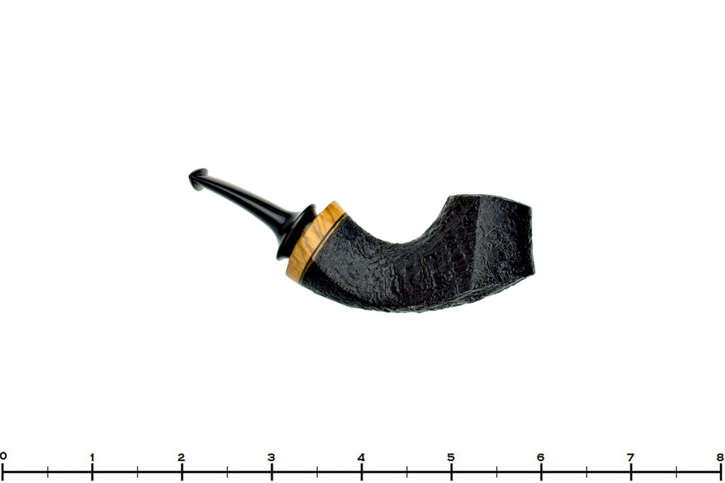 Blue Room Briars is Proud to Present this Dirk Heinemann Pipe 1/4 Bent Sandblast Volcano with Olivewood Insert