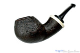 Blue Room Briars is proud to present this Dirk Heinemann Pipe 1/2 Bent Black Blast Danish Apple with Faux Ivory Accent