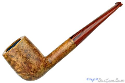 Charl Goussard Pipe Black Blast Calabash with Olive Wood and Brindle