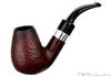 Blue Room Briars is proud to present this Hilson New Horizon 301 3/4 Bent Sandblast Egg (9mm Filter) with Silver Estate Pipe