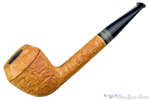 Bill Shalosky Pipe 582 Bent Contrast Blast Tomato with Mammoth Ivory