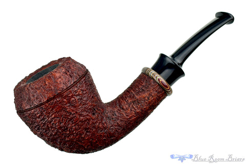 Bill Shalosky Pipe 694 Bent Contrast Ring Blast Fan Dublin with Plateau and Fordite