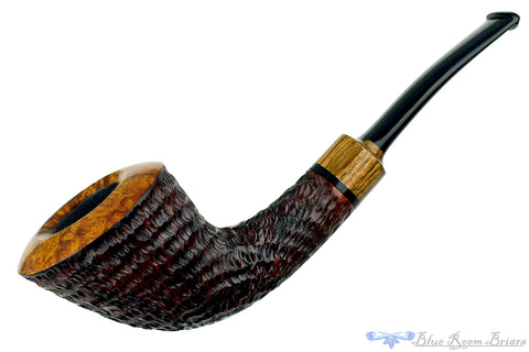 Brian Madsen Pipe Rusticated Apple with Nickel Silver Band