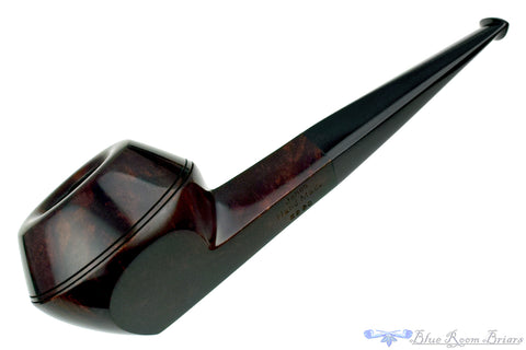 Jesse Jones Pipe 2319 1/4 Bent Sandblast Oval Shank Brandy with Brindle