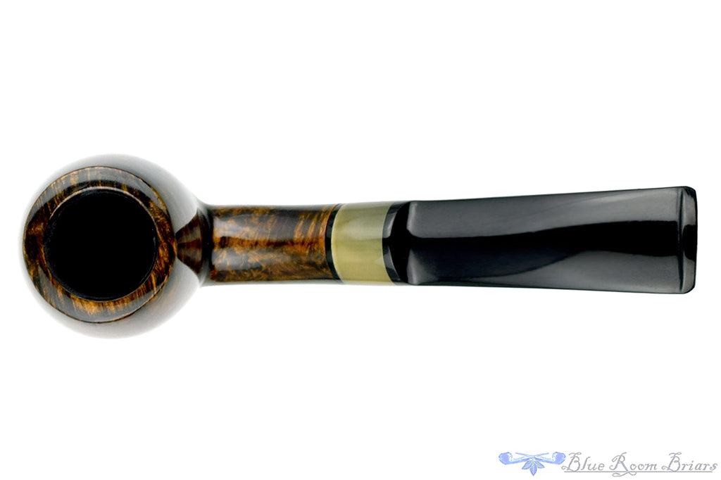 Blue Room Briars is proud to present this Erik Nielsen Pipe 1/4 Bent Billiard with Horn