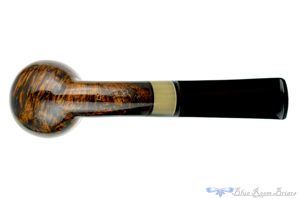 Blue Room Briars is proud to present this Erik Nielsen Pipe 1/4 Bent Billiard with Horn