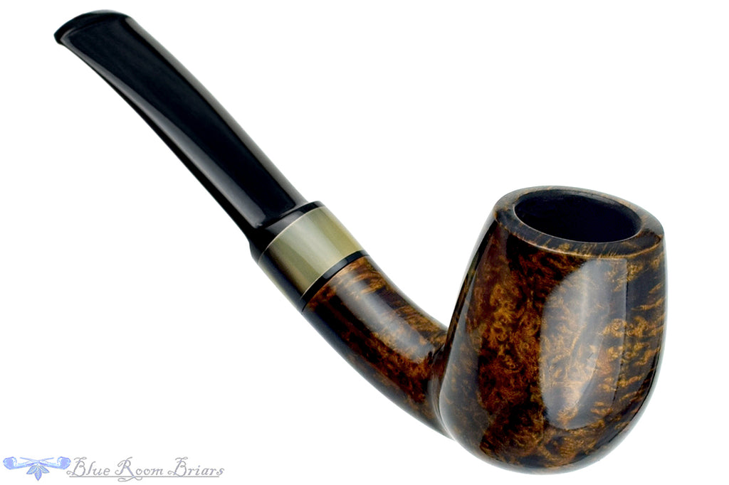 Blue Room Briars is proud to present this Erik Nielsen Pipe 1/4 Bent Billiard with Horn