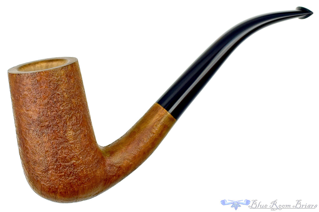Blue Room Briars is proud to present this Ron Powell Pipe 1/4 Bent Sandblast Chimney Stack Billiard