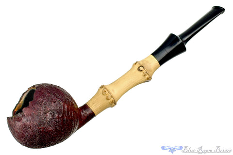 Dirk Heinemann Pipe Black Blast Cherrywood with Buddha Bamboo