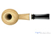 Blue Room Briars is proud to present this Dirk Heinemann Pipe Sandblast Olive Wood Tomato with Ivorite