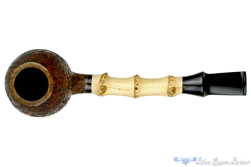 Blue Room Briars is proud to present this Steve Liskey Sandblast Apple with Bamboo Estate Pipe