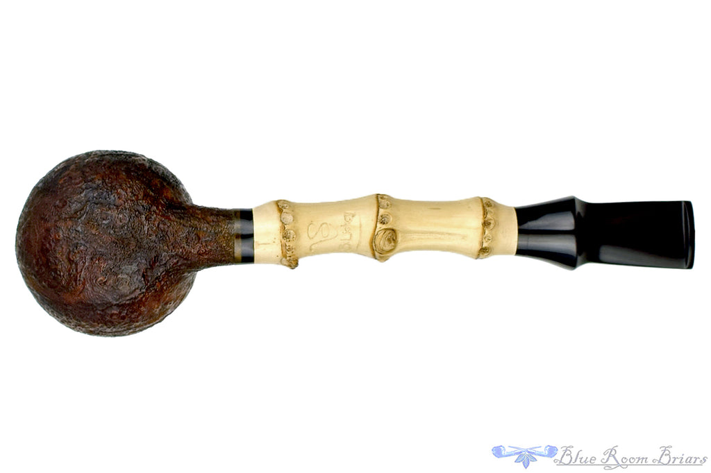 Blue Room Briars is proud to present this Steve Liskey Sandblast Apple with Bamboo Estate Pipe