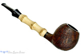 Blue Room Briars is proud to present this Steve Liskey Sandblast Apple with Bamboo Estate Pipe