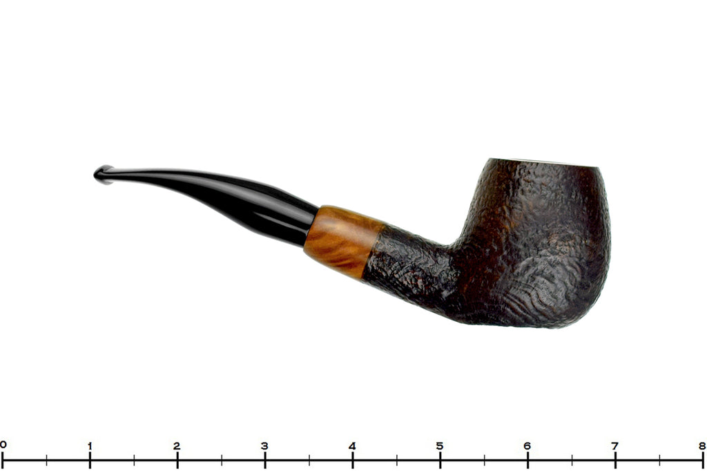 Blue Room Briars is proud to present this Savinelli 2000 Pipe of the Year Collection Bent Sandblast Apple (9mm Filter) Sitter Estate Pipe