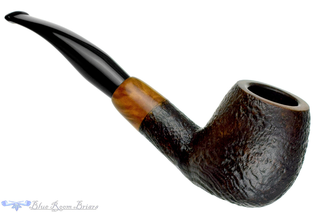 Blue Room Briars is proud to present this Savinelli 2000 Pipe of the Year Collection Bent Sandblast Apple (9mm Filter) Sitter Estate Pipe