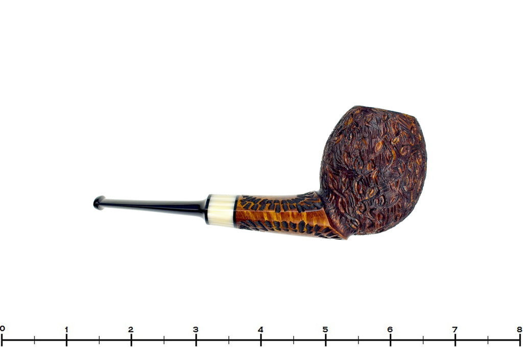 Blue Room Briars is proud to present this C. Kent Joyce Carved Wideshank Cutty with Ivorite