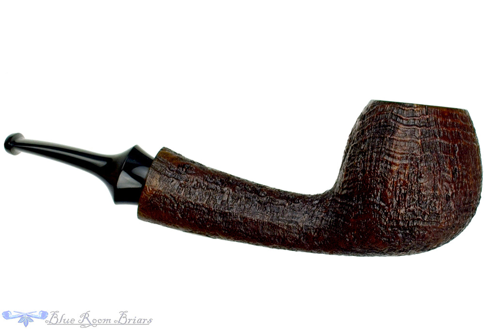 Blue Room Briars is proud to present this Doug Finlay Pipe Sandblast Apple with Cat's Eye Shank