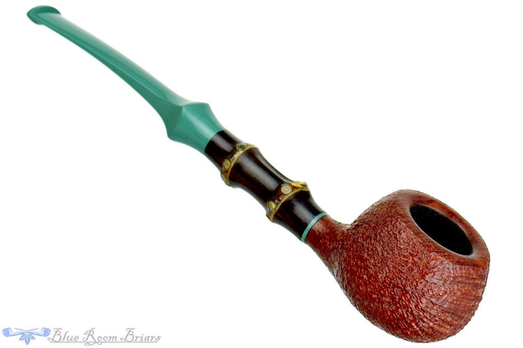 Blue Room Briars is proud to present this Joe Hinkle Pipe Sandblast Prince with Dark Bamboo