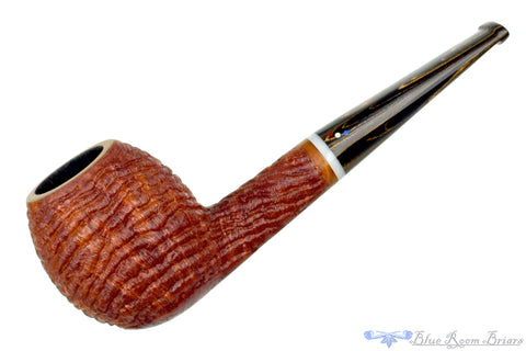 Dr. Bob Pipe Carved Large Hawkbill with Box Elder Insert and Brindle