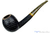 Blue Room Briars is proud to present this Dr. Bob Pipe (PPP) Large Bent Carved and Partial Blast Apple with Acrylic and Brindle