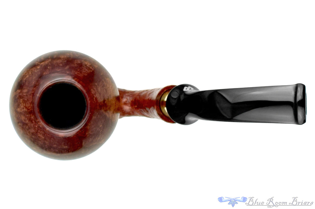 Blue Room Briars is proud to present this Johny Pipes Calabah 2021 Sandblast Calabash with Brass