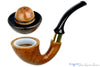 Blue Room Briars is proud to present this Johny Pipes Calabah 2021 Sandblast Calabash with Brass and Morta