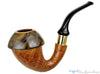 Blue Room Briars is proud to present this Johny Pipes Calabah 2021 Sandblast Calabash with Brass