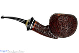 Blue Room Briars is proud to present this Joseph Skoda Pipe Cracked Shell Bent Apple with Brindle and Ivorite
