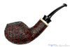 Blue Room Briars is proud to present this Bill Shalosky Pipe 534 Bent Contrast Blast Teapot with Dear Antler