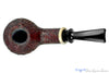 Blue Room Briars is proud to present this Bill Shalosky Pipe 534 Bent Contrast Blast Teapot with Dear Antler