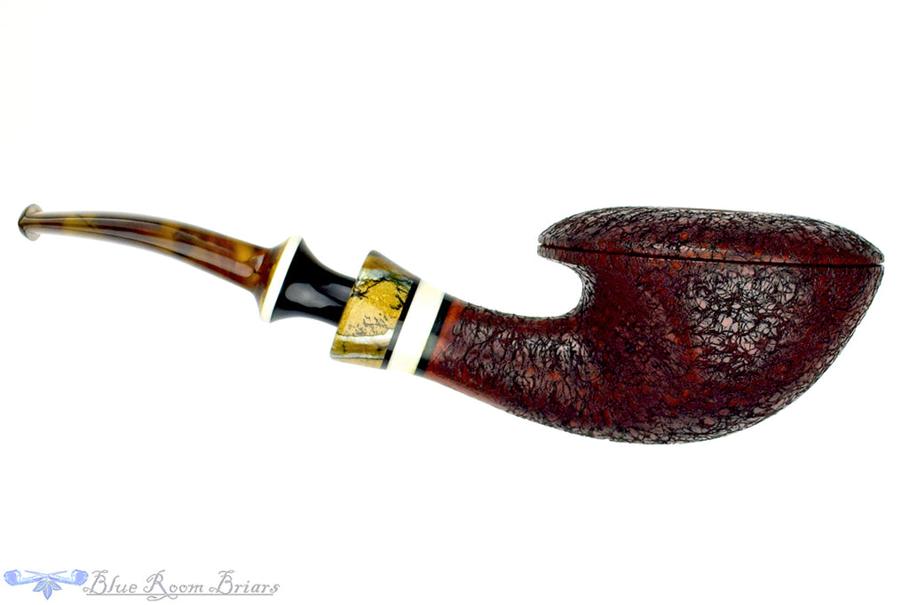 Blue Room Briars is proud to present this Joseph Skoda Pipe Gecko Saucer Wave with Acrylic and Tortoise Shell