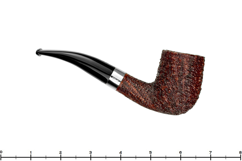 Blue Room Briars is proud to present this Savinelli Linea Piu 5 Bent Rusticated Billiard (6mm Filter) with Silver UNSMOKED Estate Pipe