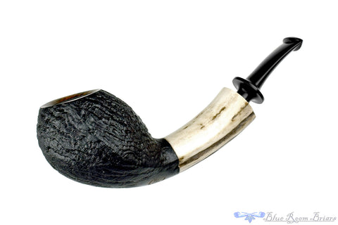 Dirk Heinemann Pipe Black Blast Cherrywood with Buddha Bamboo