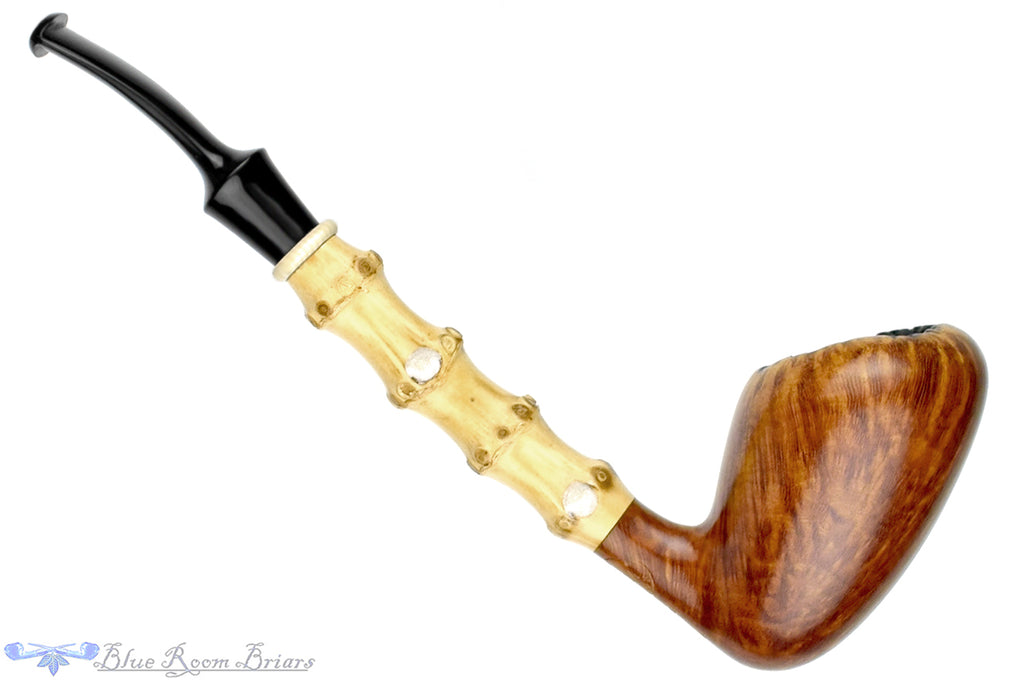 Blue Room Briars is proud to present this Todd Johnson Pipe Bent Sixten-Style Acorn with Bamboo and Ivorite