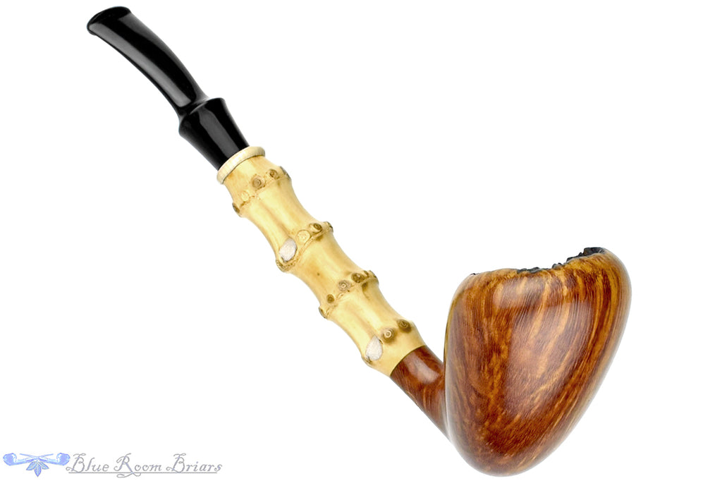 Blue Room Briars is proud to present this Todd Johnson Pipe Bent Sixten-Style Acorn with Bamboo and Ivorite