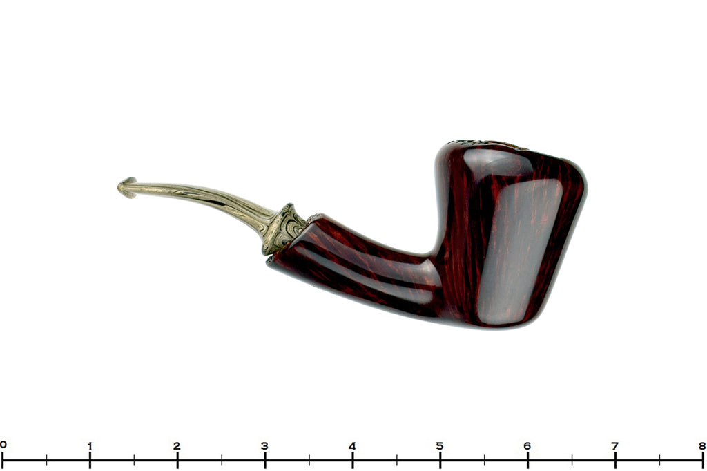 Blue Room Briars is proud to present this Bill Walther Pipe Bent Smooth Freehand with Plateaux and Sand Brindle