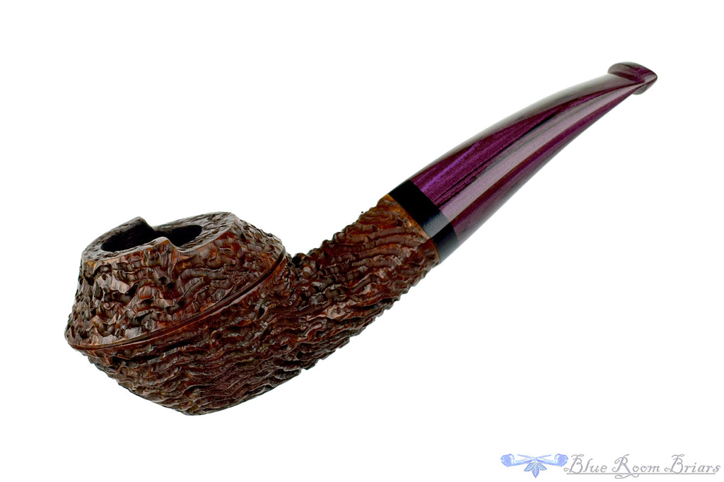 Blue Room Briars is proud to present this Andrea Gigliucci Bent Carved Windscreen Bulldog (2020 Make) with Ebony and Brindle Estate Pipe