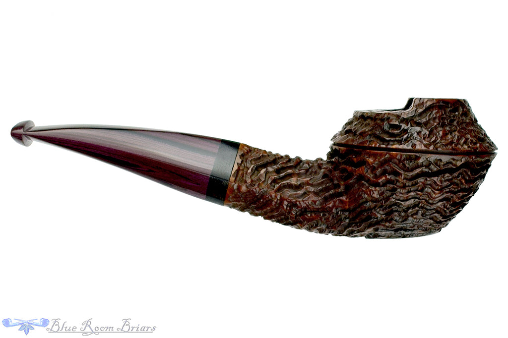Blue Room Briars is proud to present this Andrea Gigliucci Bent Carved Windscreen Bulldog (2020 Make) with Ebony and Brindle Estate Pipe