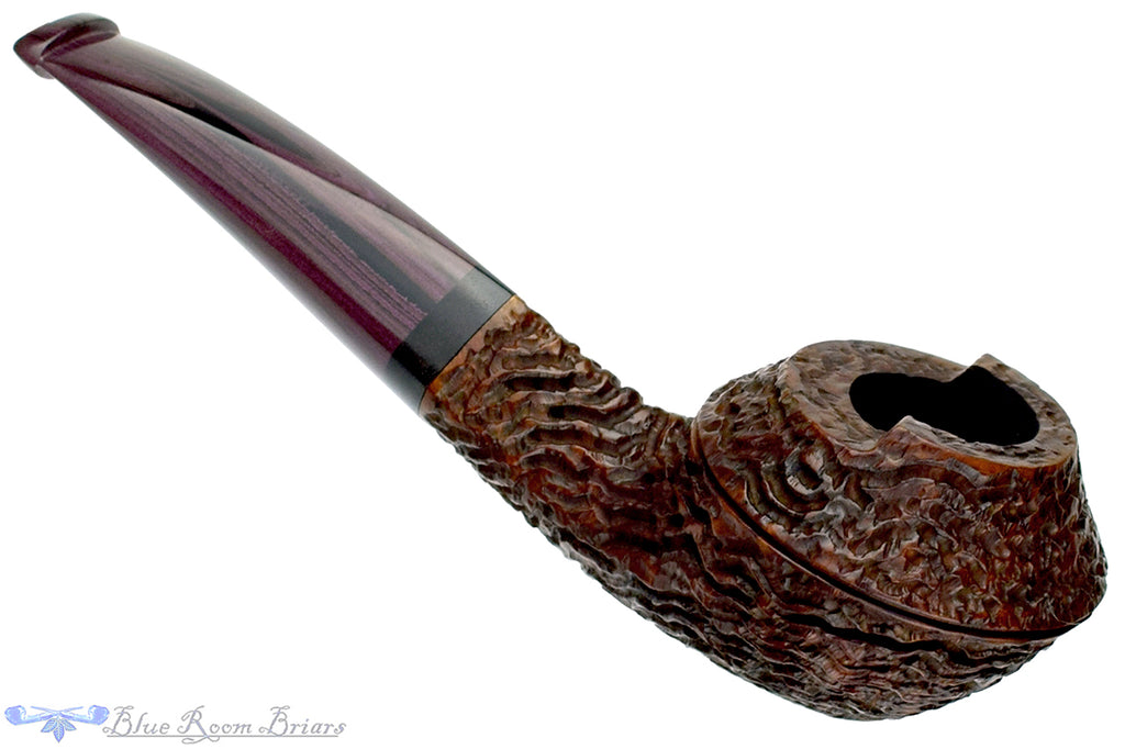 Blue Room Briars is proud to present this Andrea Gigliucci Bent Carved Windscreen Bulldog (2020 Make) with Ebony and Brindle Estate Pipe
