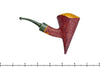 Blue Room Briars is proud to present this C Kent Joyce Pipe Sandblast Cone with Brindle