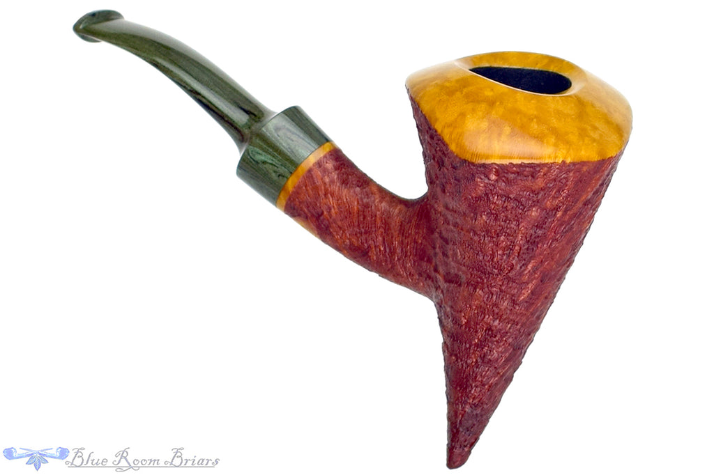 Blue Room Briars is proud to present this C Kent Joyce Pipe Sandblast Cone with Brindle