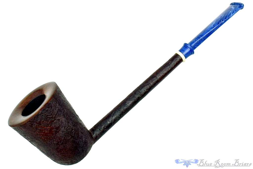 Blue Room Briars is proud to present this Scottie Piersel Pipe "Scottie" Sandblast Dublin with Ivorite and Brindle